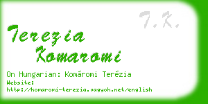 terezia komaromi business card